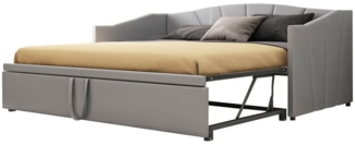 REDOM Polsterbett Ausziehbares Schlafsofa Tagesbett, mit Lattenrosten (Multifunktionsbett aus hautfreundlichem Samtstoff), Ohne Matratze
