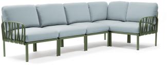 Komodo 5 Loungesofa Kunststoff (Agave / ghiaccio Sunbrella® *)