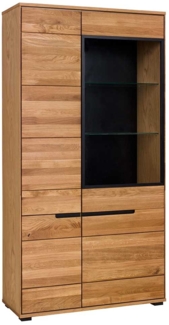 Vitrine Luisa / Lola, Echtholz, Holzwerkstoff, Holzfarben, 102 x 197 x 41 cm