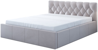 Polsterbett VOG 90x200 mit Matratze, Bettkasten und Lattenrost. Farbe: Beige 2