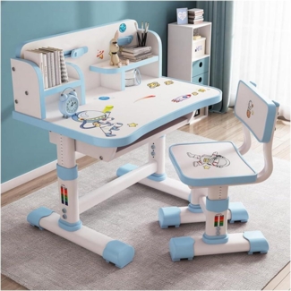 Kinder Schreibtisch Stuhl Set höhenverstellbar Cartoon Lerntisch Mädchen Jungen