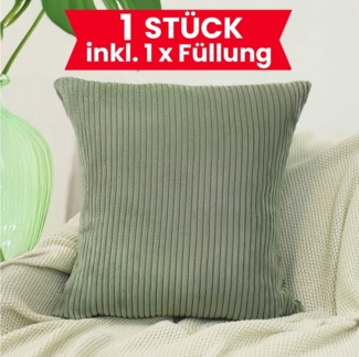 Amilian Dekokissen mit Füllung und Kissenbezug - Deko Kissen, Zierkissen, Sofakissen, (1 Stück), 40x40 cm, Kopfkissen mit Kissenfüllung