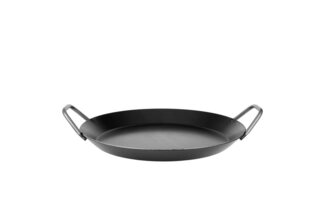 GRÄWE Bratpfanne GRÄWE Eisen-Servierpfanne mit 2 Griffen, 32 cm flach, glatt