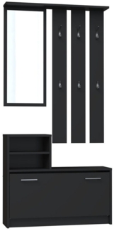 TOPESHOP Garderoben-Set Traumgarderobe: Kleiderschrank, Garderobenständer & Spiegel