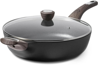 SENSARTE Tiefe Bratpfanne 30cm, 4.7L Sautepfanne mit Deckel, Induktion