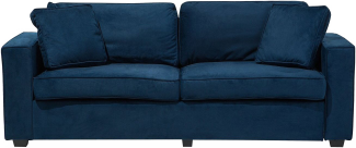 3-Sitzer Sofa Samtstoff marineblau FALUN