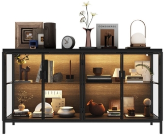 FUFU&GAGA Sideboard Glas-Sideboard, mit Beleuchtung 3 Farbe, 40 x 140 x 75 cm