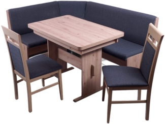 Stolebaenk Eckbankgruppe Duisburg PE/MAIB Artemis, (Eckbankgruppe, 1xEckbank, 1x Tisch, 2 x Stuhl)