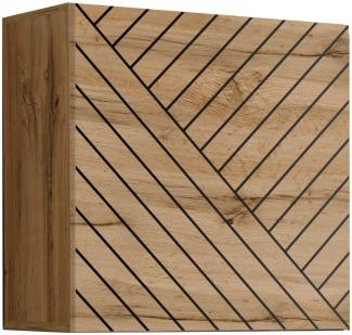 Schrank Switch Lamel SW3 mit geriffelte Vorderseite in Wotan 60 x 60 cm