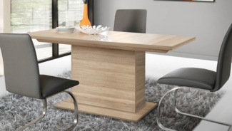 Esstisch Säulentisch Küchentisch 160-200x90cm sonoma eiche Modern