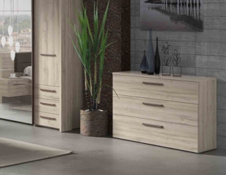 Kommode Sideboard Anrichte 120cm Eiche Bianco