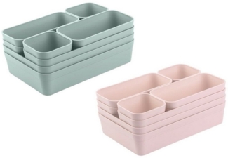 Engelland Schubladeneinsatz Schubladen-Organizer (Vorteils-Set, 16 St, individuelle Anordnung, passend für alle gängigen Schubladen), BPA-frei, spülmaschinengeeignet, gefrierschrankgeeignet