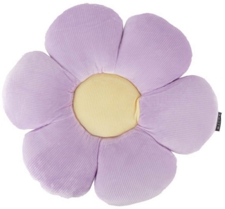Magma Heimtex Fellkissen Kissen Minnie Blüte Blumenkissen lila gelb 50cm von Magma