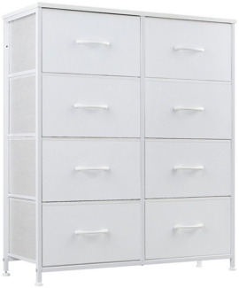 SURFOU Kommode Schubkastenkommode mit 8 Schubladen Sideboard Mehrzweckschrank (mit Metallgestell Schubladen aus Stoff, Schubladenschrank), für Schlafzimmer, Wohnzimmer, Kinderzimmer, Flur, Aufbewahrungsschrank