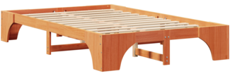 vidaXL Bettgestell Gewachst braun Massivholz Kiefer Vollgröße 872955