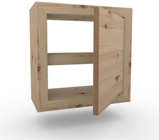 Nachttisch Nachtkommode Nachtkästchen ohne Rückwand mit Zwischenboden Wandmontage mit Türe Zirbe