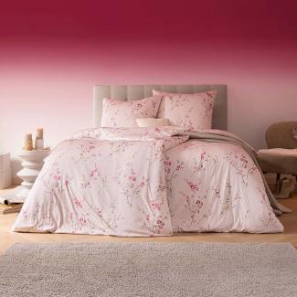 Estella Interlock Jersey Bettwäsche Elsa 6276-202 Blumen Puder 135x200