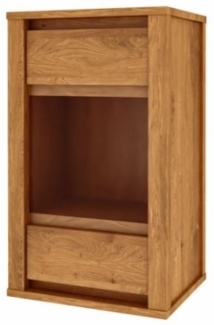 Wandschrank Tinci aus Wildeiche massiv 45x35x76 cm mit 1 Glastür