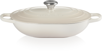 Le Creuset Signature Oblong 31 cm Meringue - 29 bis 32 cm - Creme/Beige