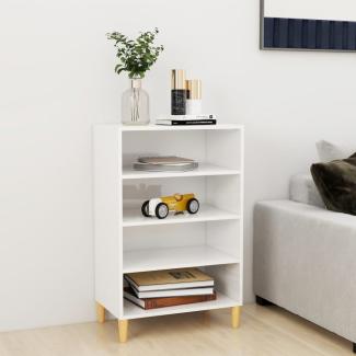 vidaXL Sideboard Hochglanz-Weiß 57 x 35 x 90 cm Spanplatte [806127]