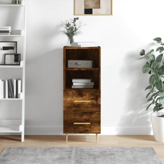 vidaXL Sideboard Räuchereiche 34,5x34x90 cm Holzwerkstoff 828657