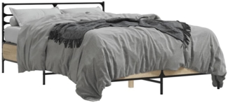 vidaXL Bettgestell Sonoma-Eiche 140x190 cm Holzwerkstoff und Metall 3280078