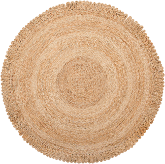 Teppich Jute beige ⌀ 140 cm ERENCE