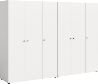 Home affaire Kleiderschrank BILLINGS, TOPSELLER!, Schlafzimmerschrank, Schrank, Garderobenschrank (OTTO BESTSELLER, Garderobe & Schlafzimmer) Breite 240cm, weiß, 6-türig, inkl. 2 Kleiderstangen und 8 Ablageböden