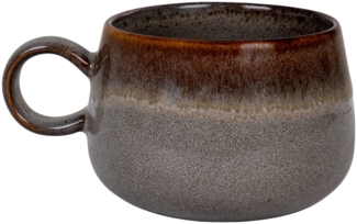 Becher, Keramik, grau/braun, ø10x7,5 cm, 4er Set