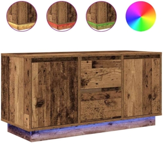 vidaXL TV-Schrank mit LED-Leuchten Altholz-Optik 100x41x50 cm 861416