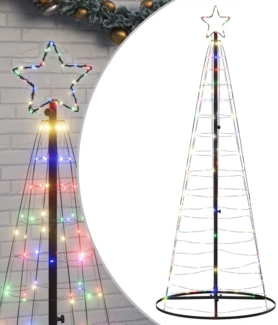 vidaXL LED Weihnachtsbaum 200 LEDs Mehrfarbig 182 cm 4016451