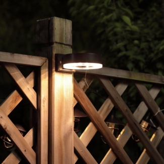 IC Gardenstyle LED Solarleuchte 2er Set Solar Gartenbeleuchtung für außen, LED fest integriert, warm-weiß, ideal geeignet als Zaunlicht, Wegeleuchten, Außenleuchte, Wandleuchte