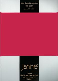 Janine Jersey Elastic Spannbetttuch|140x200 cm - 160x220 cm| rot