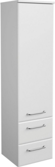 Saphir Midischrank Quickset Badschrank 35 cm breit, 1 Tür, 2 Schubladen, 2 Einlegeböden Badezimmer-Midischrank inkl. Türdämpfer, Griffe in Chrom glänzend