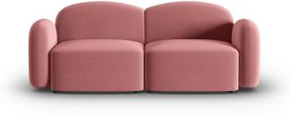 Micadoni Sofa Blair 2-Sitzer Samtstoff Lachs