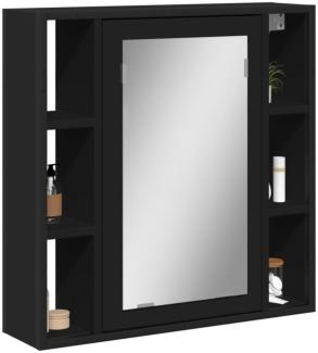 vidaXL Bad-Spiegelschrank Schwarz 60x16x60 cm Holzwerkstoff 842426