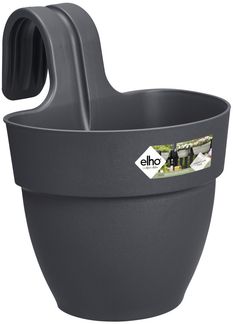 Elho Blumentopf zum Hängen Kunststoff anthrazit 20,5 x 24,1 x 26,5 cm Vibia Campana Easy Small