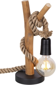 NOWA Tischleuchte NERIDA, ohne Leuchtmittel, Tischlampe/Holz/Hanf/naturgewachsen