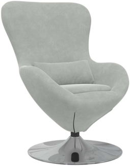 vidaXL Eiersessel Hellgrau 63 x 73 x 90 cm Samt 42002724