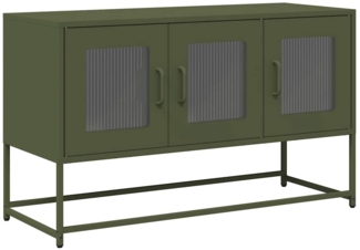 vidaXL TV-Schrank Olivgrün 100,5x39x60,5 cm Kaltgewalzter Stahl 853342
