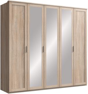 Drehtürenschrank >NADJA< (BxH: 225x208 cm) in EICHE SAEGERAU-NACHBILDUNG