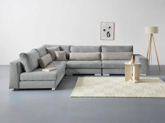 Home affaire Ecksofa Vasco L-Form, inkl. 10-teiligen Kissen-Set