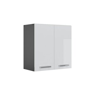 VICCO Küchenschrank R-Line Hängeschrank Unterschrank Küchenzeile Küchenunterschran Anthrazit (Weiß Hochglanz, Hängeschrank 60cm)