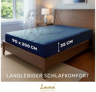 Lavea Spannbettlaken Bettlaken, Spannlaken Mikrofaser, 180x200 cm, 200x200 cm, (2 Stück), kühlend & atmungsaktiv, schnelltrocknend, weich, pflegeleicht