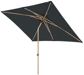Doppler Sonnenschirm Act Wood Push Up 250 x 200 cm anthrazit