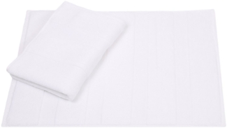 Betz Badematte 2er Set Badvorleger Deluxe Größe 50 x 68 cm, strapazierfähig, Baumwolle, rechteckig, unbeschichtet