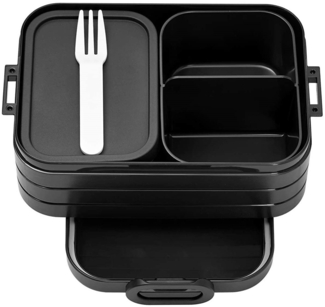 Mepal - Lunchbox Take A break midi - Brotdose mit Fächern - Geeignet für bis zu 4 butterbrote - Ideal für mealprep - 900 ml - Limited Edition Schwarz/Black Edition