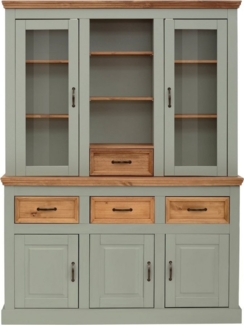 Home affaire Buffet Selma aus massivem Kiefernholz, mit Griffen aus antikisiertem Metall