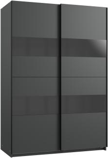 Kleiderschrank >Altona1< (B/H/T: 135x198x64 cm) in Graphit - 135x198x64 (BxHxT)