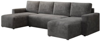 Luxusbetten24 Schlafsofa Designer Sofa Melva U, mit Stauraum und Schlaffunktion